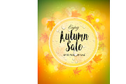 Enjoy Autumn Sale background. Vector