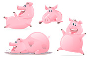 Set of Pig Cartoon