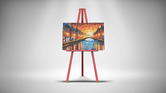 Easel Stand with Canvas MockUp in Print Mockups - product preview 1