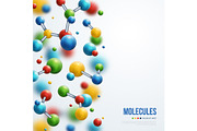 Colorful 3d molecules