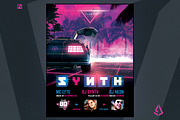 Synthwave Flyer v3 Cyberpunk 1980s