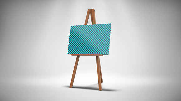 Easel Stand with Canvas MockUp in Print Mockups - product preview 3