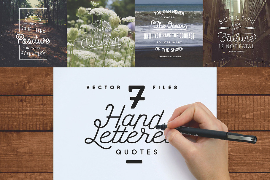 7 Hand Lettered Quotes