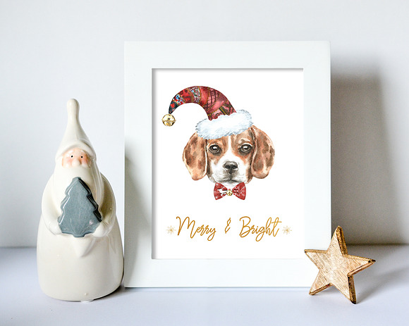 Christmas Watercolor Card Freebie in Illustrations - product preview 1