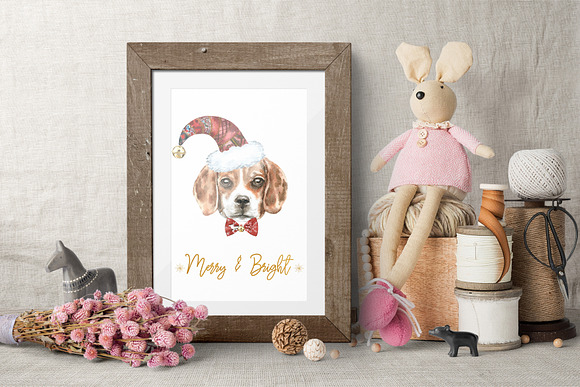 Christmas Watercolor Card Freebie in Illustrations - product preview 2