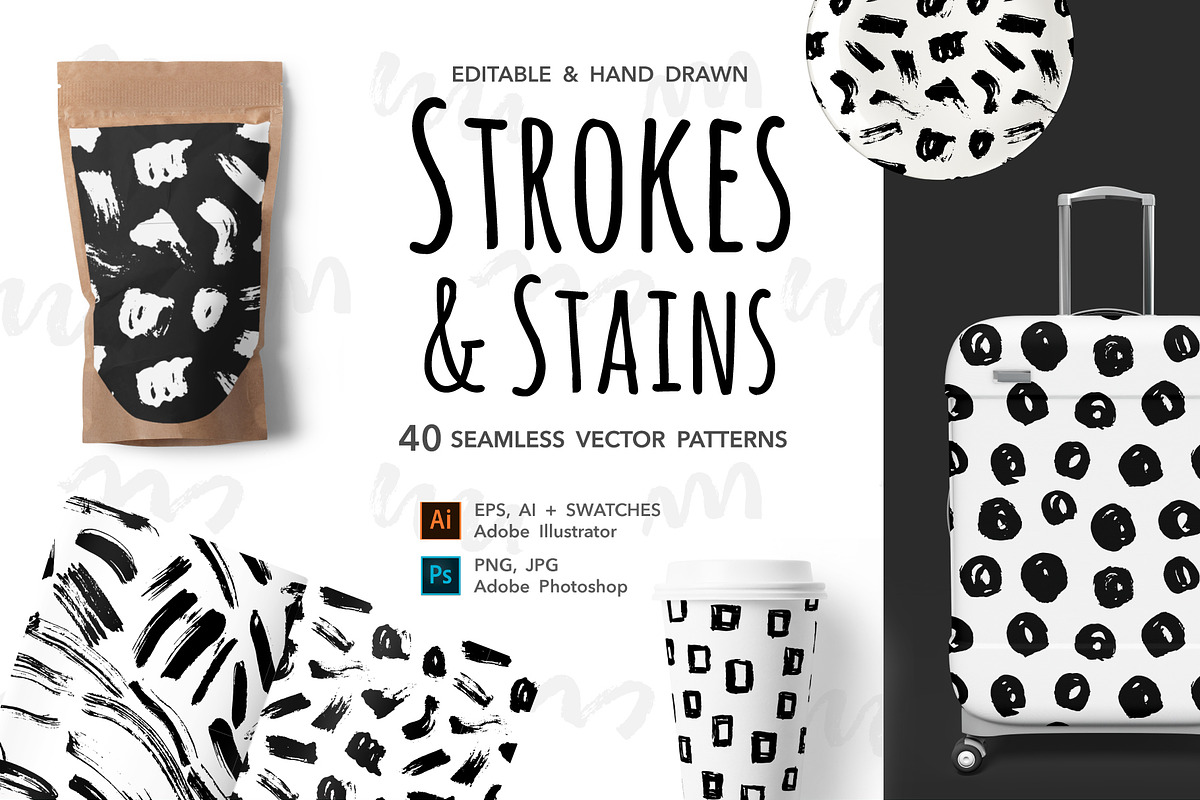 Brush Dots & Strokes Patterns in Patterns - product preview 8