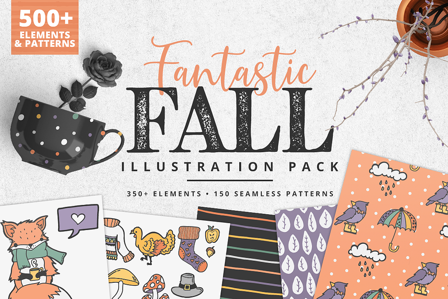 Fantastic Fall Illustration Pack in Illustrations - product preview 8