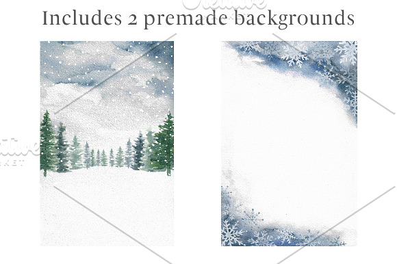 Winter Watercolor Set in Illustrations - product preview 4
