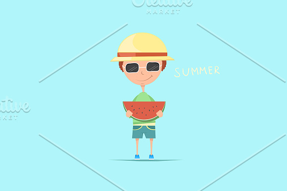 Vector illustration.Summer time. in Illustrations - product preview 1