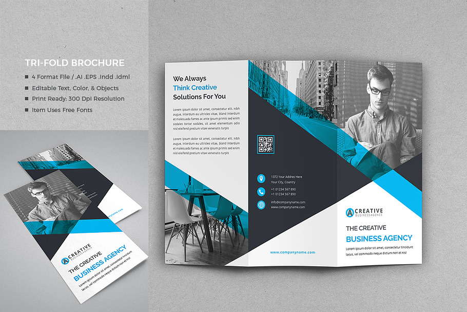 Corporate Tri-Fold Brochure in Brochure Templates - product preview 8