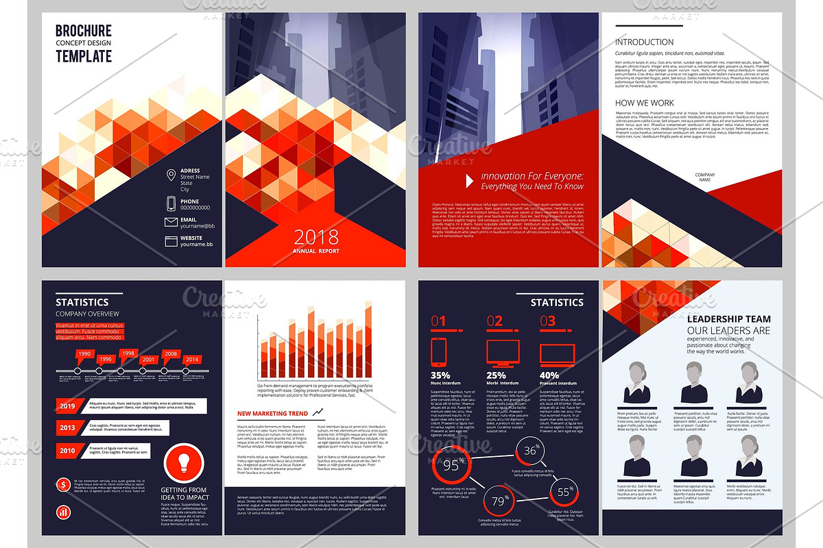 Business brochure template. Annual in Graphics - product preview 8