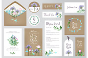 Floral invitation cards. Beautiful