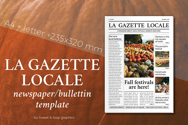 Gazette locale bulletin template