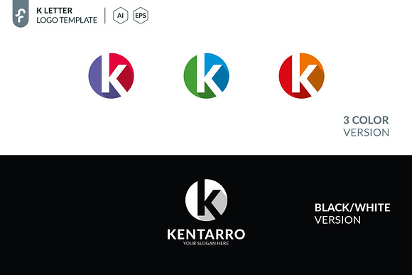 K Letter Logo in Logo Templates - product preview 4
