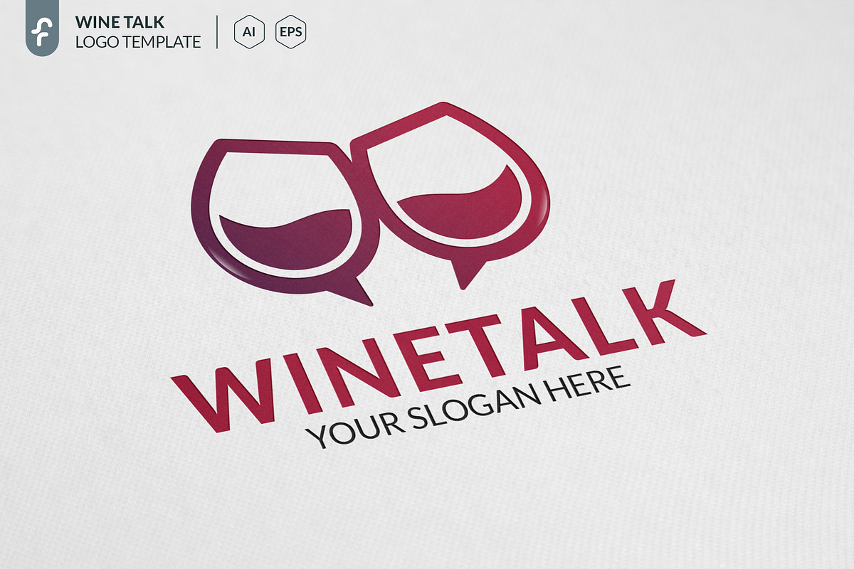 Wine Talk Logo in Logo Templates - product preview 8