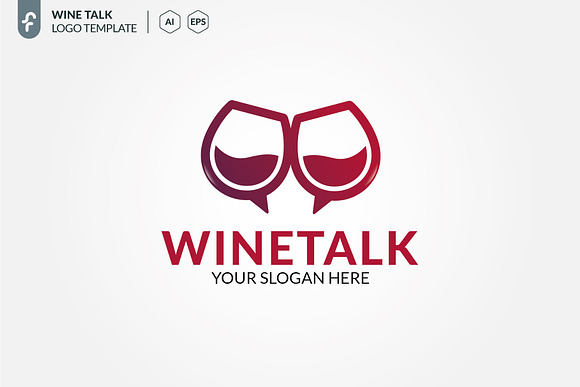 Wine Talk Logo in Logo Templates - product preview 1
