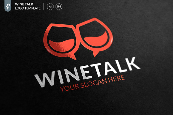 Wine Talk Logo in Logo Templates - product preview 2