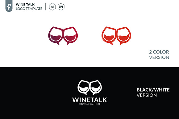 Wine Talk Logo in Logo Templates - product preview 4