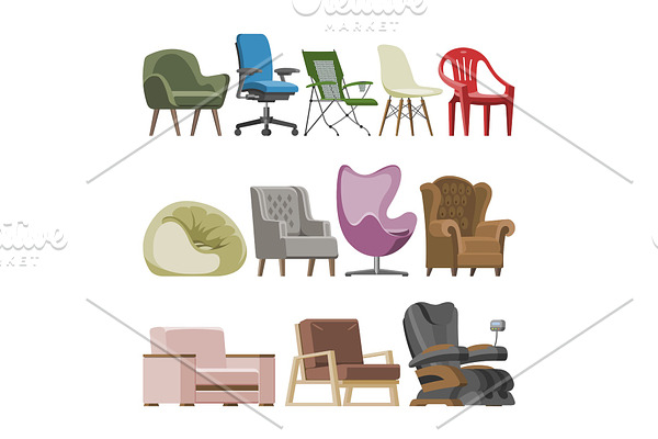 Chair vector comfortable furniture