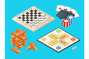 Board games. Vector isometric