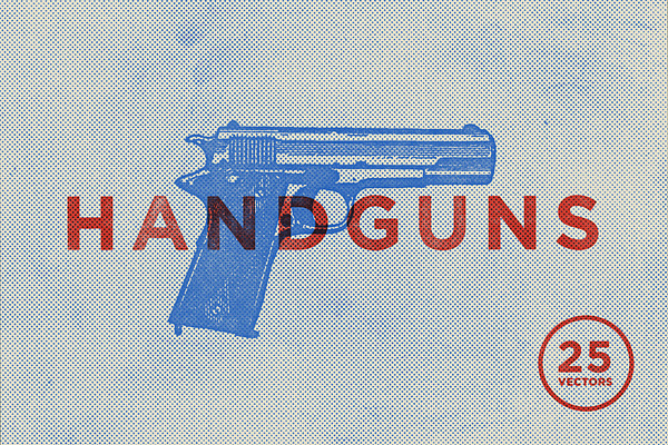 Handguns: EPS Vector Illustrations