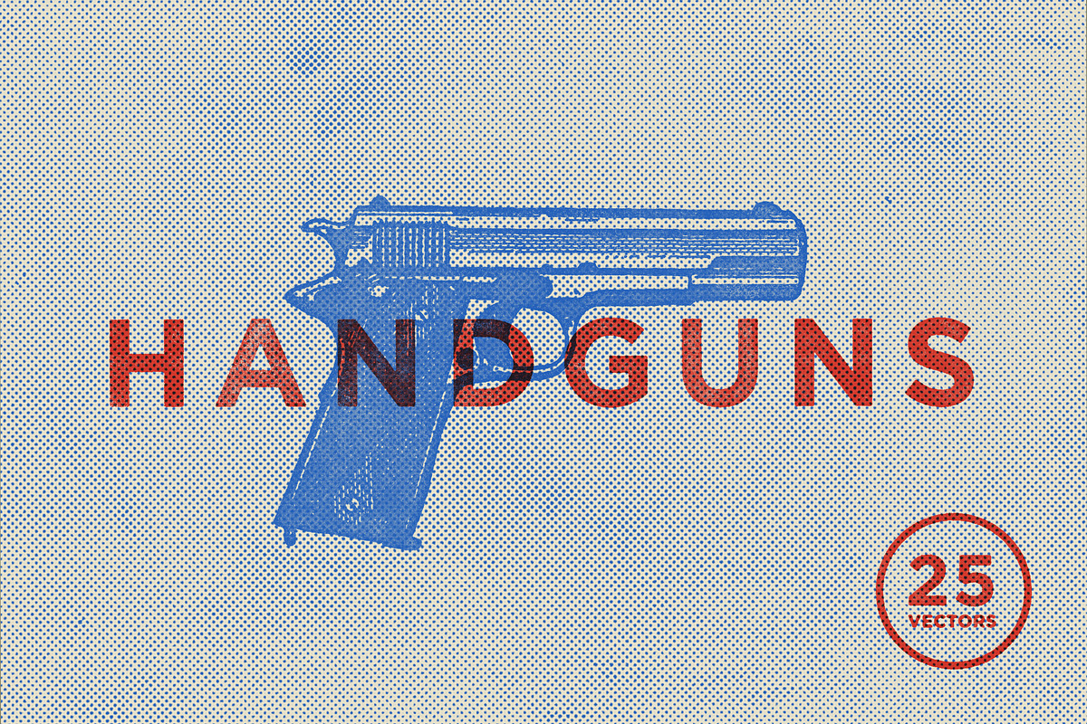 Handguns: EPS Vector Illustrations in Illustrations - product preview 8