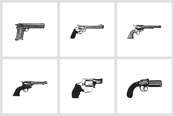 Handguns: EPS Vector Illustrations in Illustrations - product preview 1