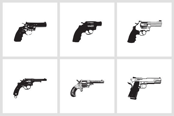 Handguns: EPS Vector Illustrations in Illustrations - product preview 2
