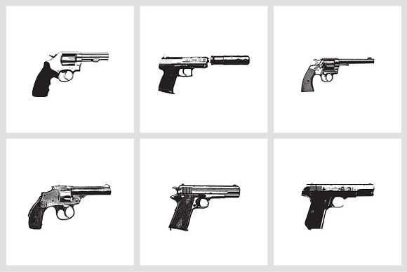 Handguns: EPS Vector Illustrations in Illustrations - product preview 4