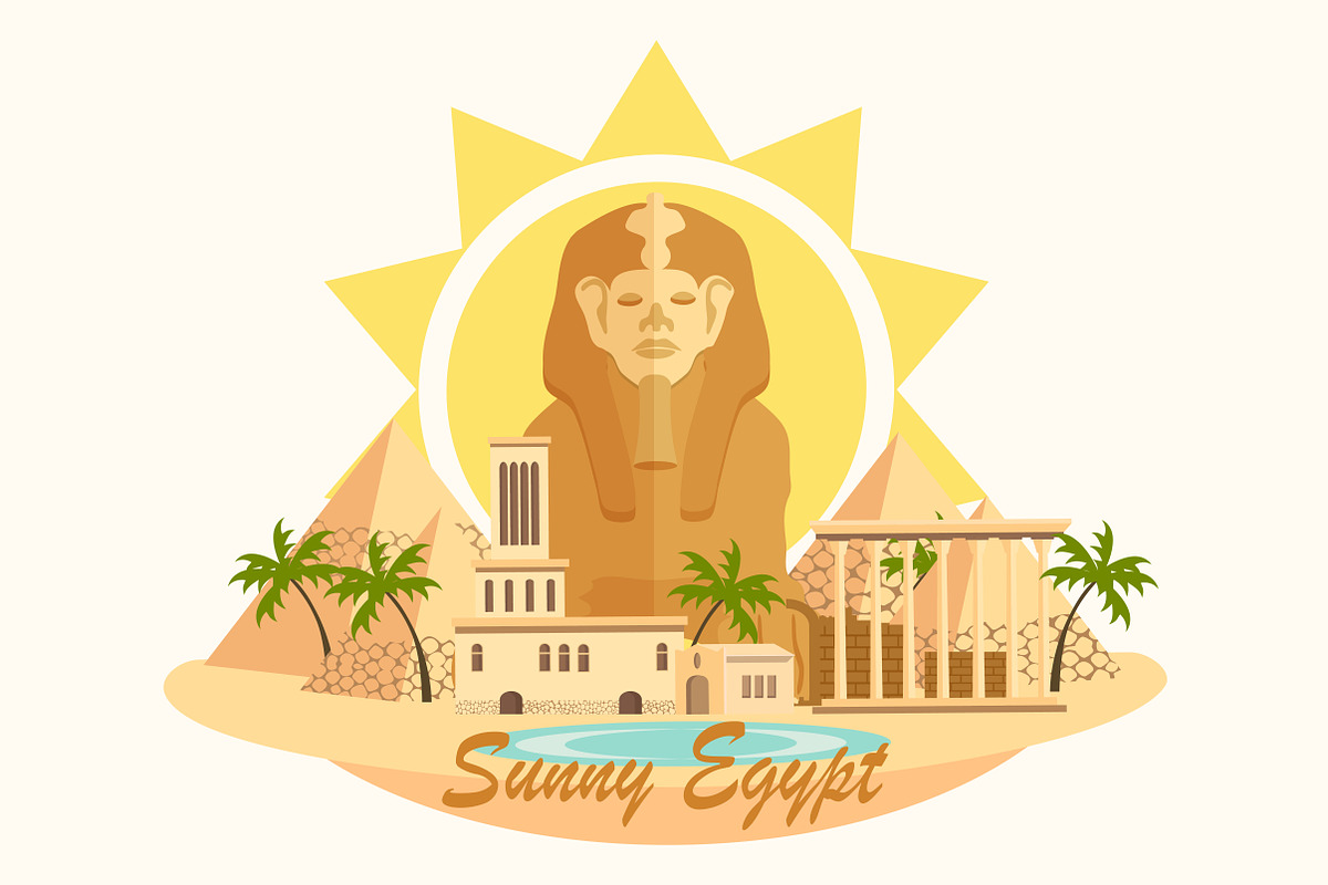 Pyramid, Sphinx, Egypt in Illustrations - product preview 8