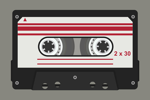 Audio cassette. Flat tapes in Objects - product preview 1