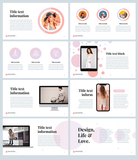 Beauty and Fashion Keynote Template in Keynote Templates - product preview 3