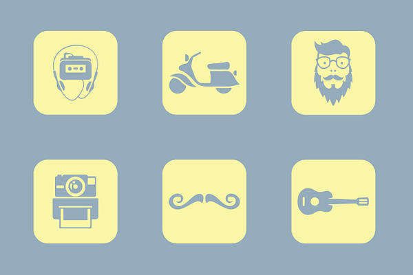 hipster simple icons