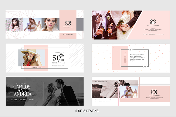 Modern Pastel Facebook Cover Pack in Facebook Templates - product preview 2