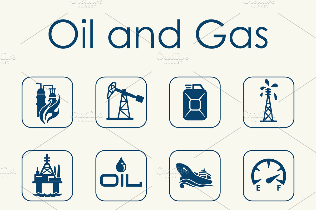 oil and gas simple icons in Simple Icons - product preview 8