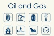 oil and gas simple icons