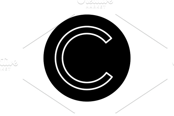Copyright symbol glyph icon