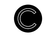 Copyright symbol glyph icon