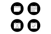 UI/UX glyph icons set