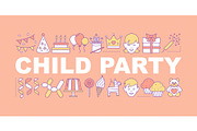 Child party word concepts banner