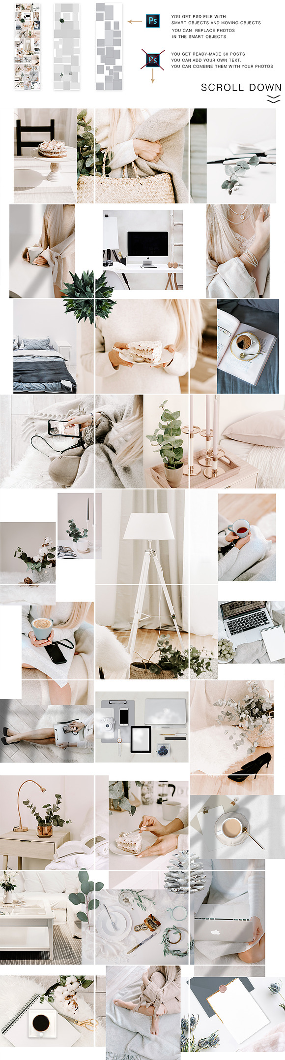 PHOTOS & PUZZLE. FEBRUARY in Instagram Templates - product preview 2