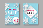 Christmas sale posters with