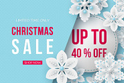 Christmas sale banner with