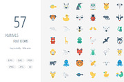 50+ Animals Flat icons