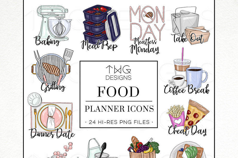 To Do Planner Task Icons Food