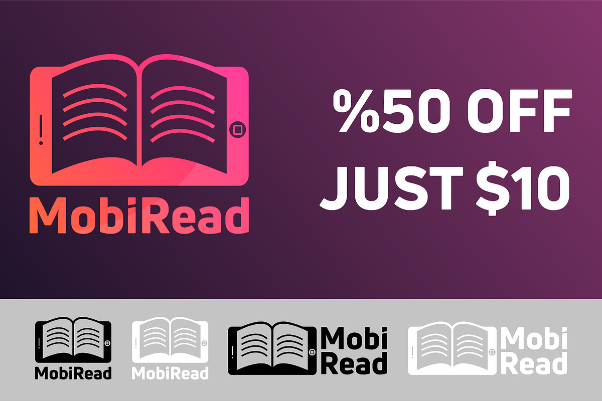 Mobiread Reading & Book App Logo in Logo Templates - product preview 8