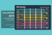 Calendar 2019 Horizontal Style