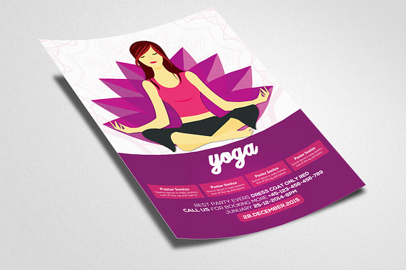 Yoga Fitness Gym PSD Flyer Templates in Flyer Templates - product preview 1