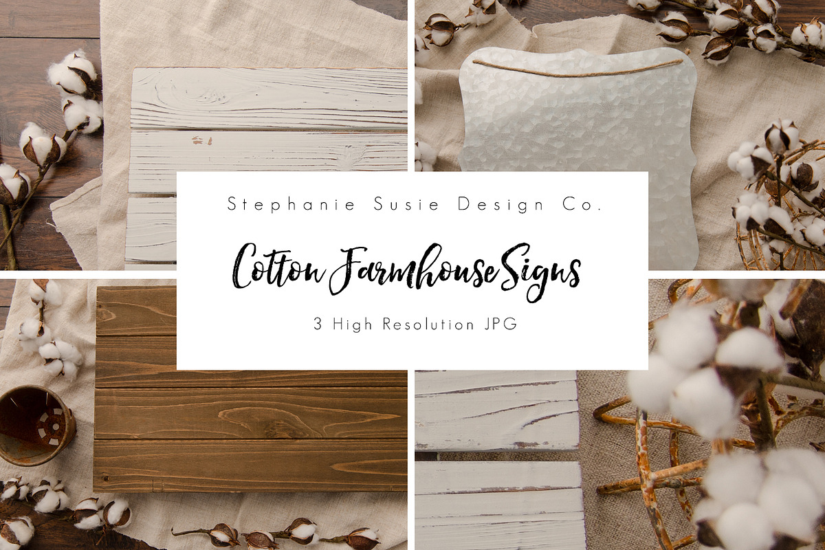 Cotton Farmhouse Signs Bundle in Product Mockups - product preview 8