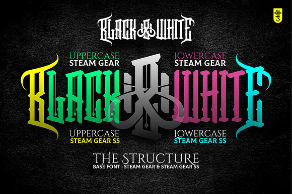 Steam Gear (Duo Font) SS in Blackletter Fonts - product preview 6